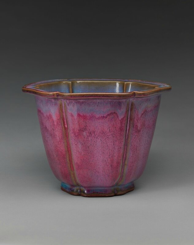Lobed Flowerpot with Foliate Rim, Ming dynasty, 1368-1644, probably 15th century, 1942