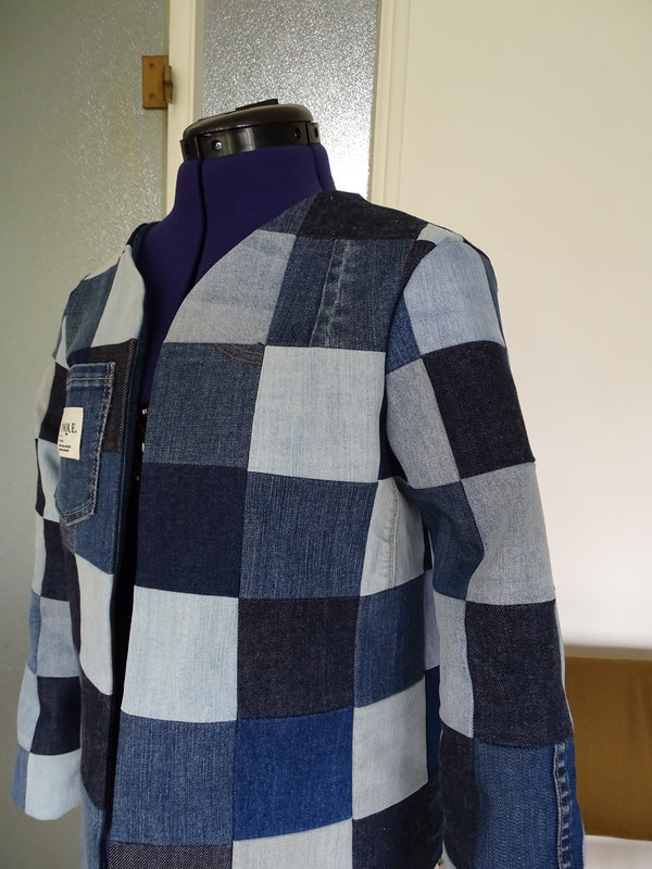 veste Deauville patchwork kokechic Anne Kerdilès denim jeans