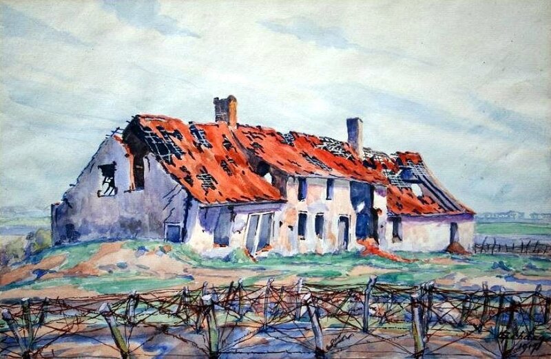 Lebacq maisin bombardée 1917