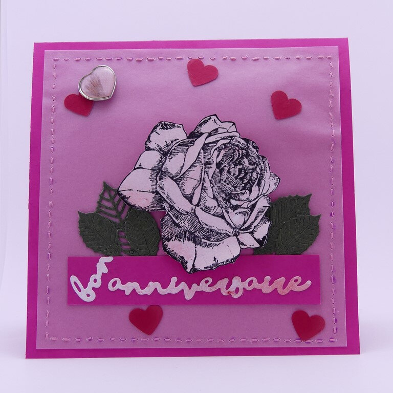 Carte rose rose L'Atelier au soleil
