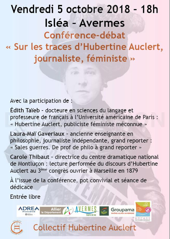 CONFERENCE HUBERTINE AUCLERT 5 OCT 2018