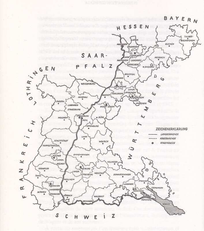 Karte des „Gau Oberrhein“ von 1944