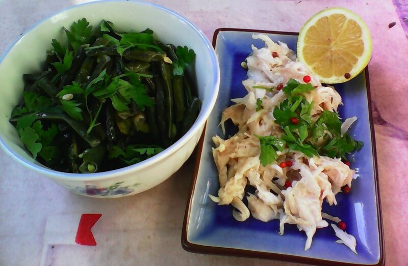 salade de raie et haricots verts