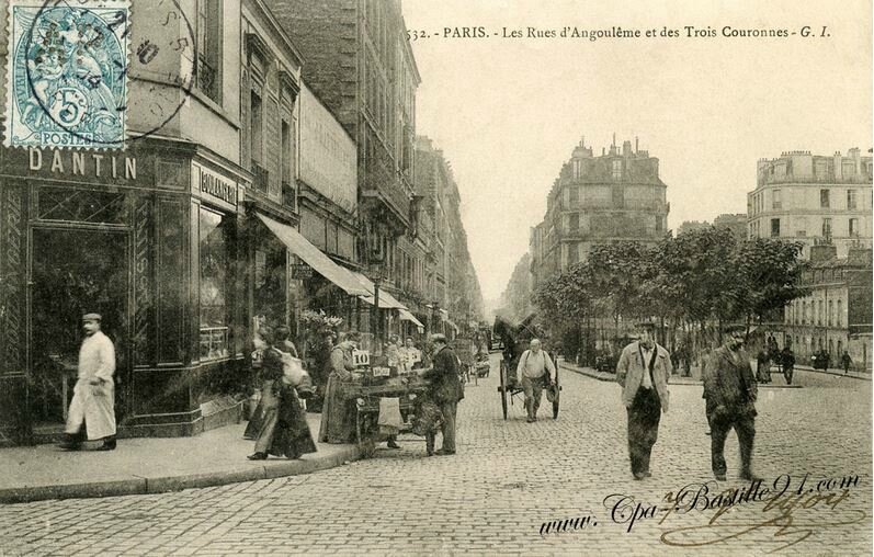 Rue des Couronnes et rue d'Angoulème