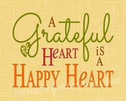 A grateful heart is a happy heart