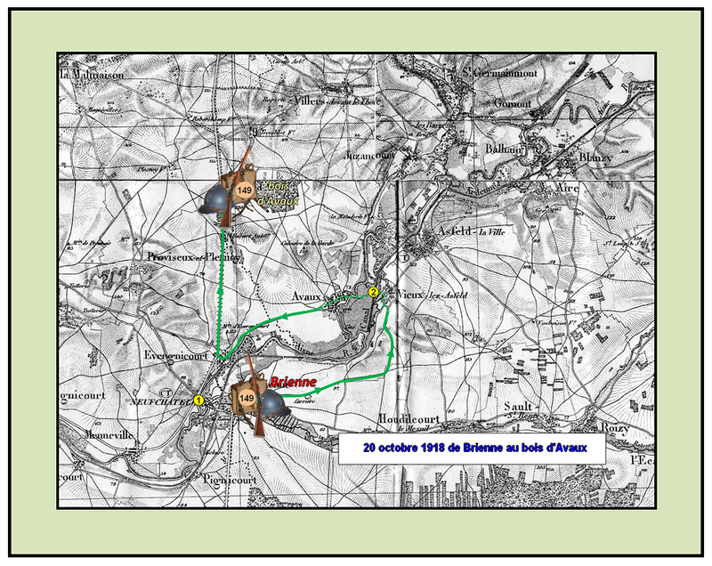 Carte 4 journee du 20 octobre 1918