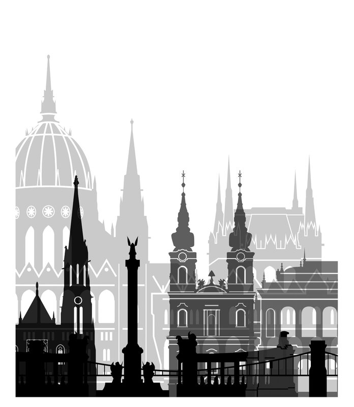 Budapest skyline poster