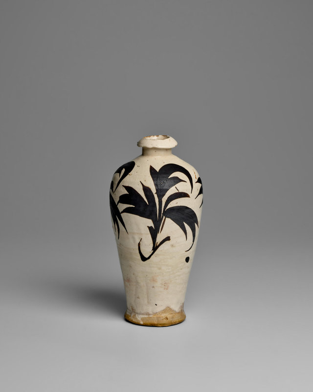 A cream and dark-brown slip-painted Cizhou meiping, Song-Jin Dynasty, 11th-13th Century