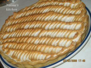 Tarte O citron recettes dessert Tarte meringuée au citron.