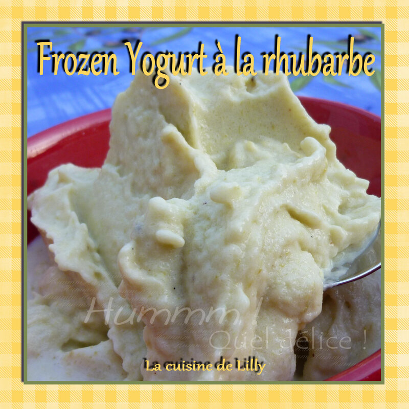 frozen yogurt rhubarbe