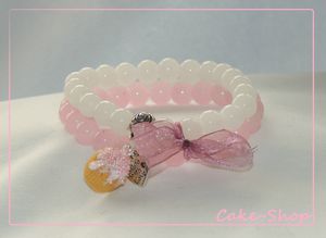 Bracelets sorbets perles rose & blanc4