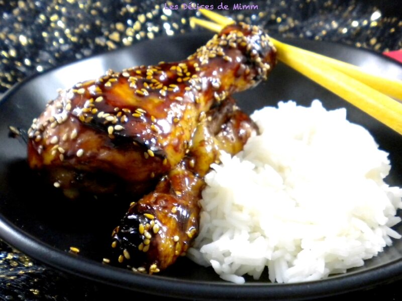 Pilons de poulet laqués à la chinoise4