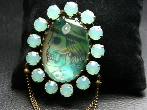 Broche prestige turquoise