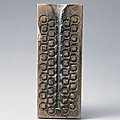 Mold for banliang coins (<b>four</b> zhu), Han dynasty (206 BCE–220 CE)