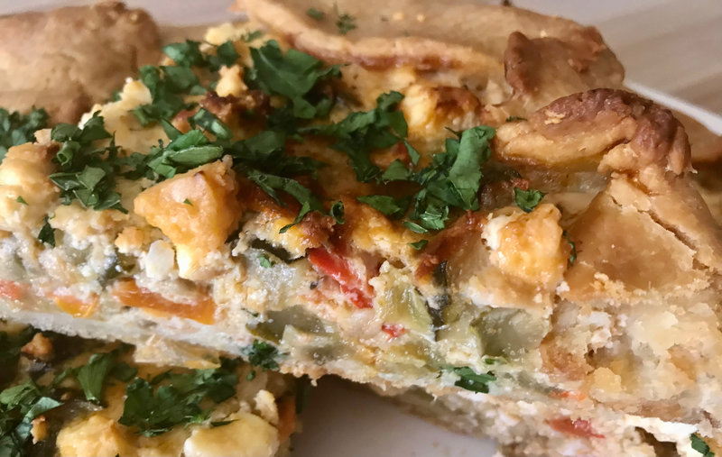 tarte rustique à la ratatouille et à la féta