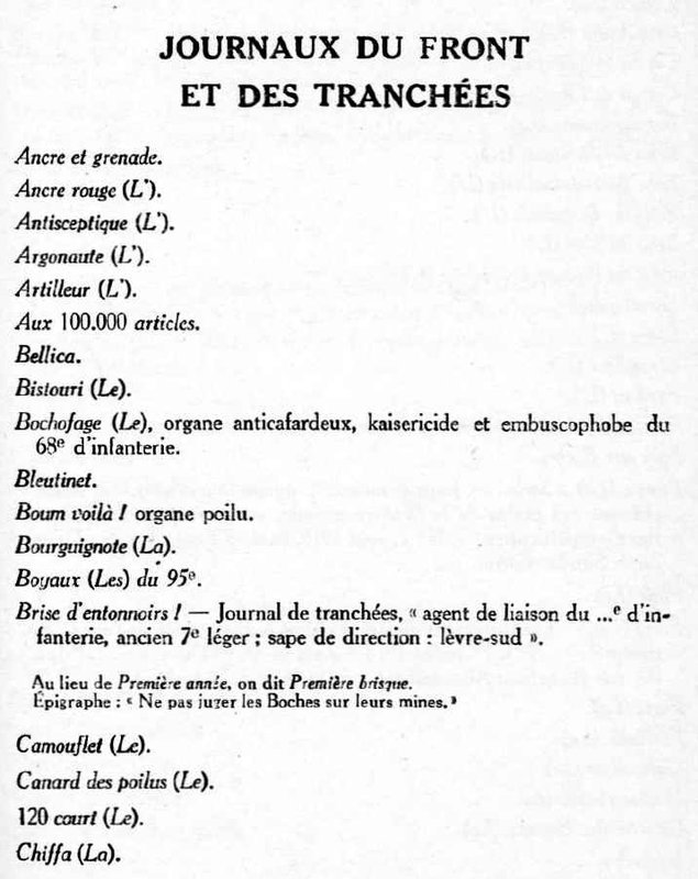 Journaux du front1