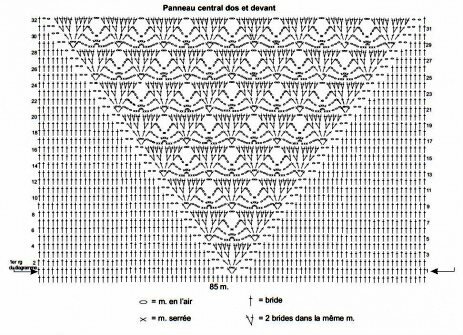 grille débardeur crochet femme phildar