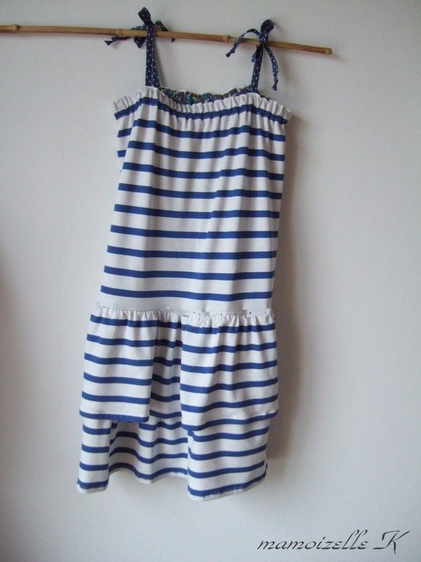 jersey coton blanc rayé bleu (épuisé)