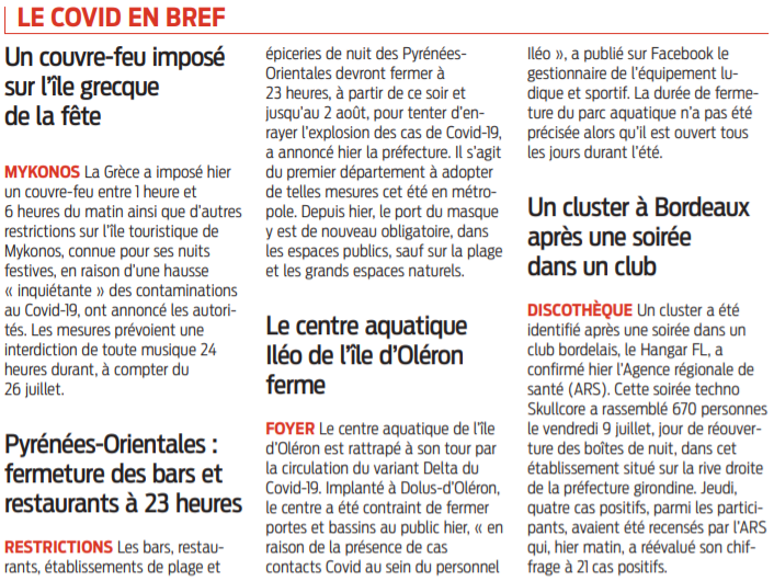 2021 07 18 SO Covid en bref