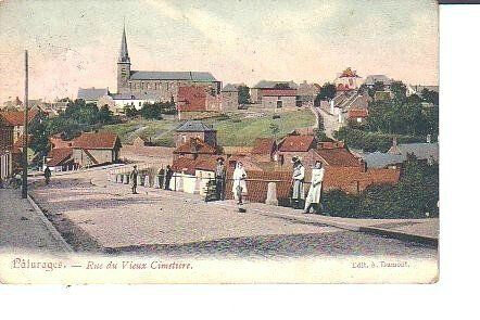Pâturages - Rue Eglise - carte ancienne