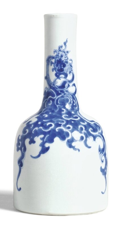 A fine blue and white 'phoenix' mallet vase, Mark and period of Kangxi (1662-1722)