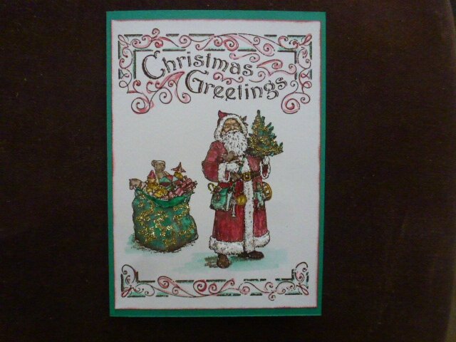 3 Carte Père noel Chromo Christmas greetings