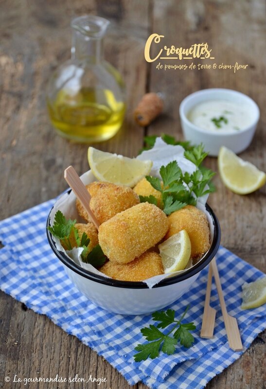 croquette de pommes de terre et chou-fleur vegan sans gluten