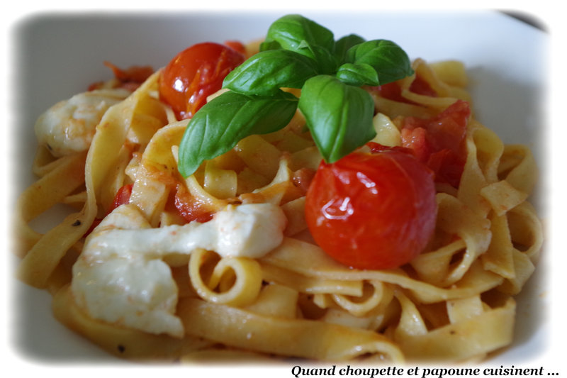 tagliatelles fraîches tomate confite et mozzarella-7544