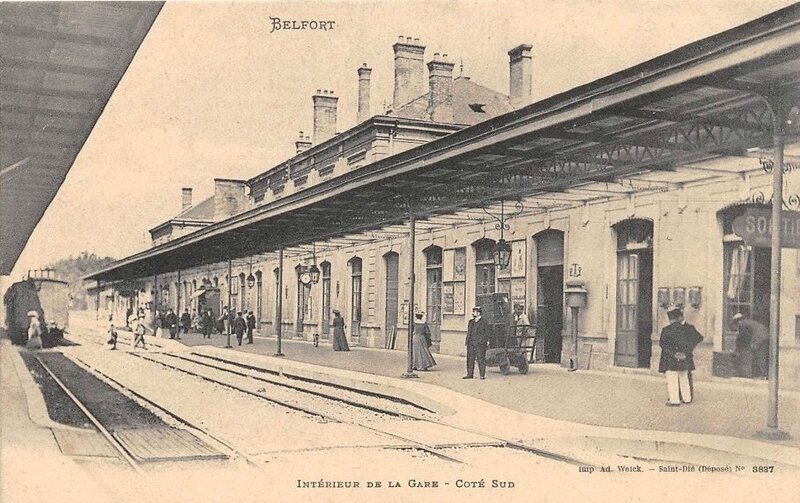 CPA Belfort La gare Voies