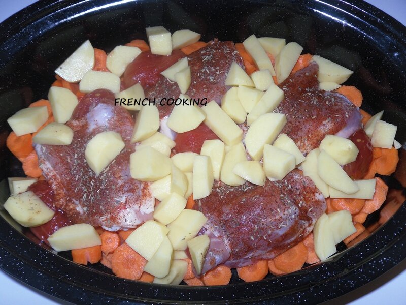 haut de poulet aux carottes et pommes de terre 6