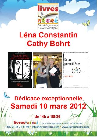 Affiche d+®dicace L+®na Constantin et Cathy Bohr