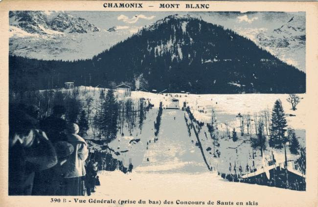 JO 1924 Chamonix CPA Saut à ski
