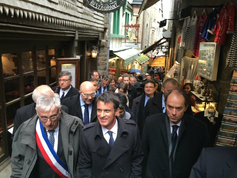 Manuel Valls Premier ministre Mont-Saint-Michel avril 2016 Guénhael Huet député CCAMSM