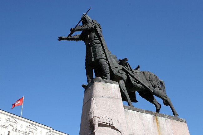 Vilnius, statue de Gédiminas