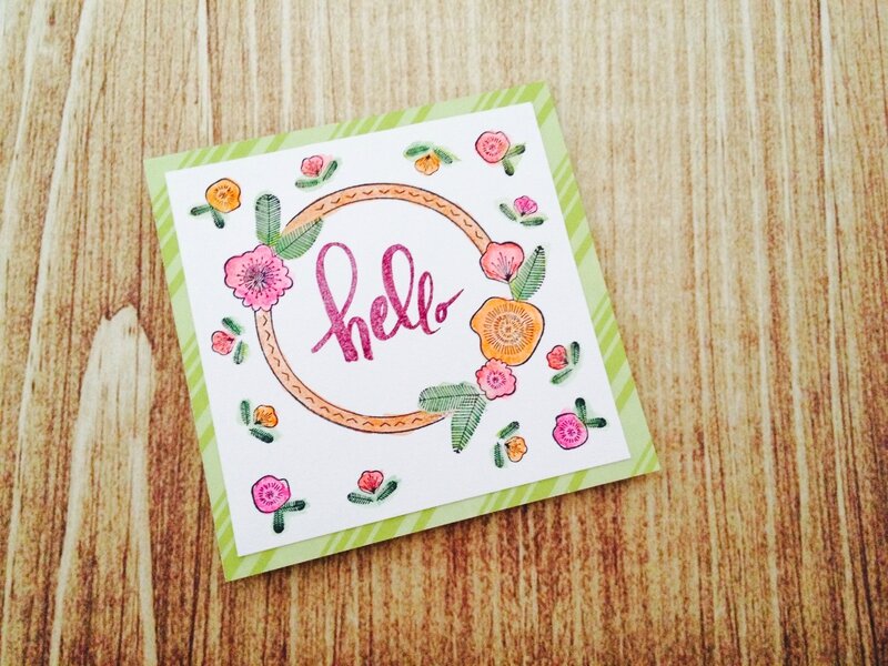 Carte Hello verte