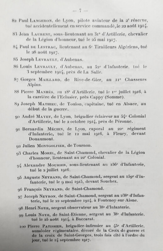 liste anciens élèves Sainte-Marie tués, 1914-1918 (7)