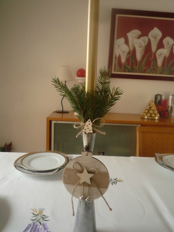 chandelier table de noel 