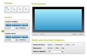 Display-inline Générateur de dégradé CSS