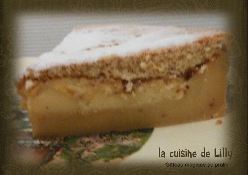 gâteau magique au praliné