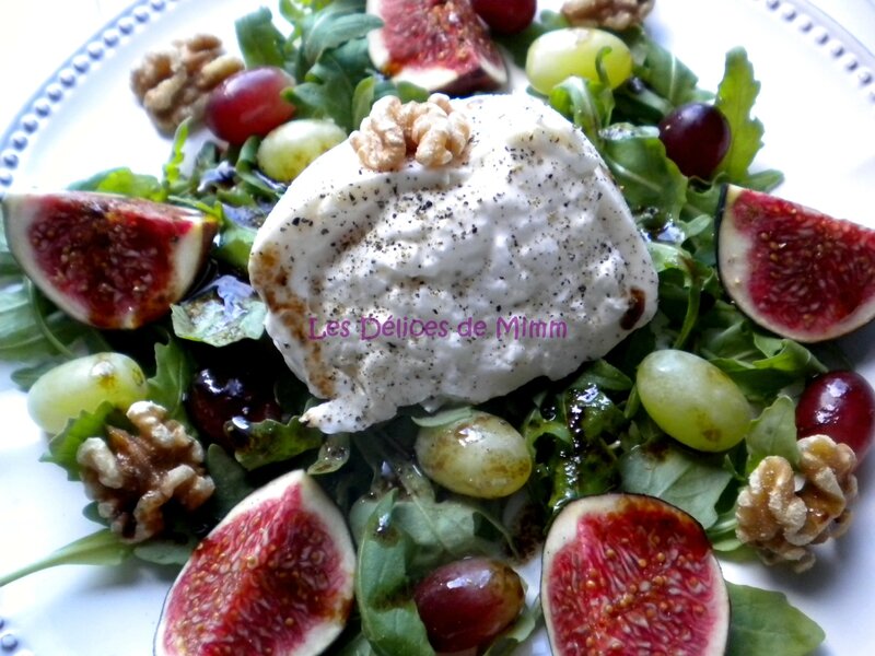 Burrata aux saveurs d’automne (figues, raisins, noix…) 5
