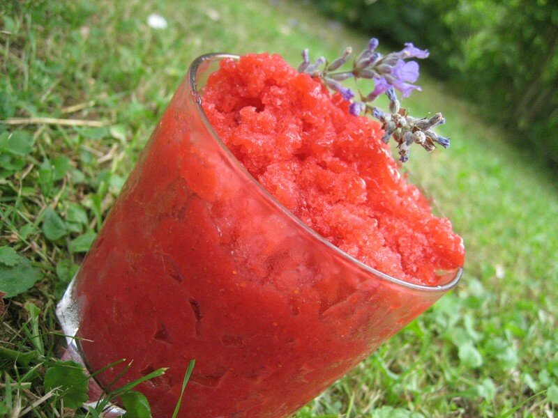 Granité de fraises