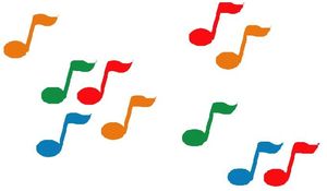 notes de musique couleur