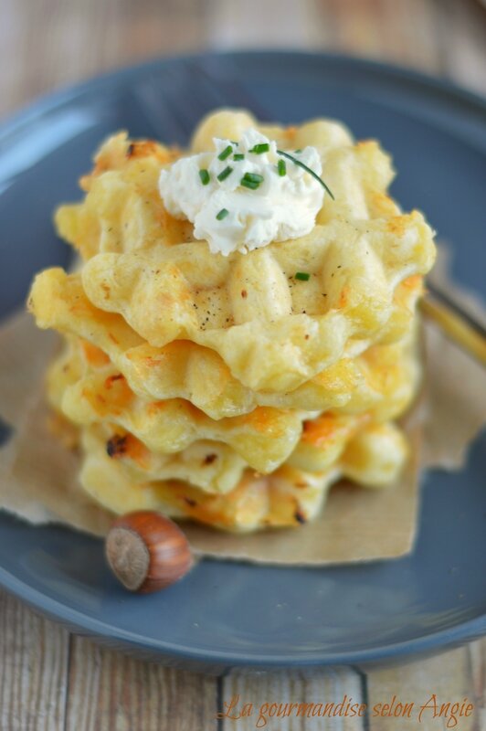 gaufre salée au maroilles fromage