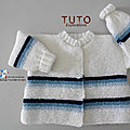 FICHE TRICOT BEBE, explications tricot <b>TUTO</b>, modèle layette à tricoter tricot bb
