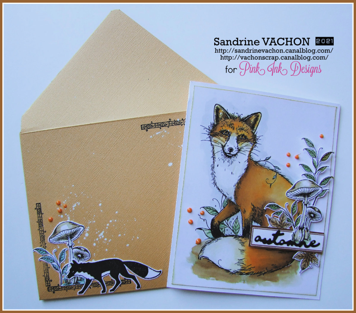 Carte Fox Pink Ink Designs Sandrine VACHON (1)