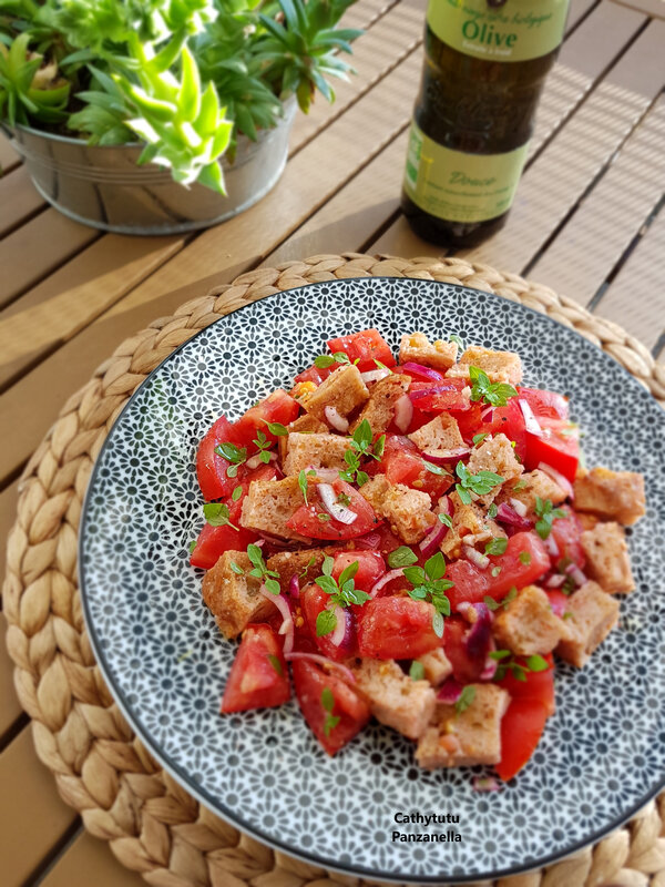 20190716_194508 panzanella cathytutu tomate pain au levain pain de campagne nigella lawson oignon rouge italie