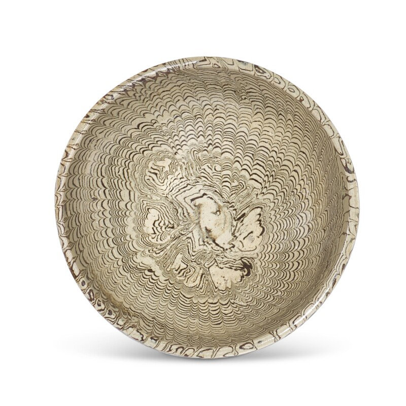 A superb Cizhou marbled clay bowl, Northern Song dynasty (960-1127)