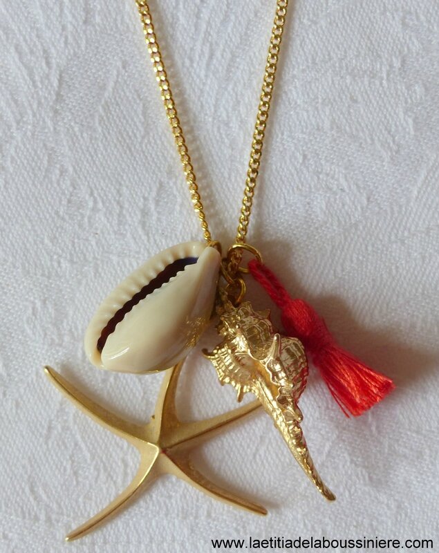 Sautoir Bora-Bora (corail) détails - 21 €