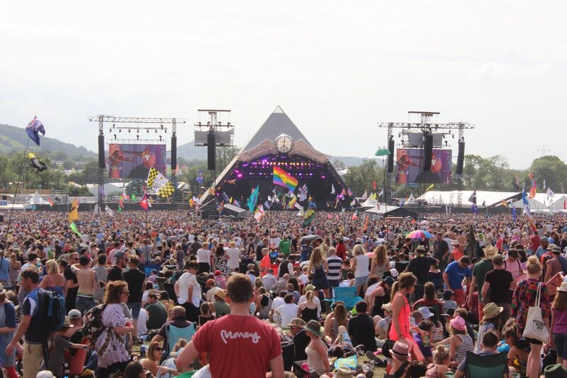 Glastonbury festival 2015 Pyramid Stage arena