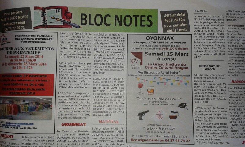 Bloc-note Ain Pact 10-03-2014